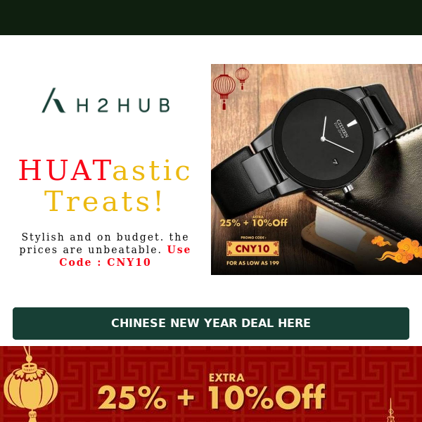 Lucky you - HUATASTIC deals for Chinese New Year!