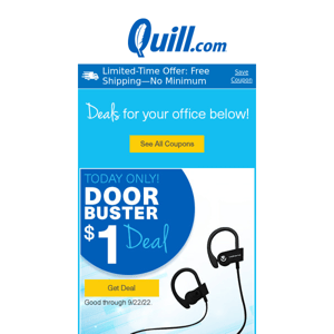 9/22/22: Take 22% OFF + $1 Door Buster Deal (TODAY ONLY!)