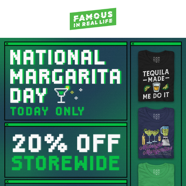 National Margarita Day 🍹 Enjoy 20% Off Storewide