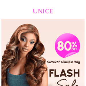 $69=26'' Glueless Wig