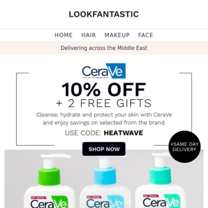 CeraVe: 10% Off + 2 FREE Gifts 🤍