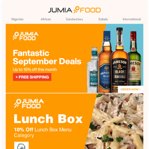 TGIF! Snazzy Offers Await You on Jumia Food 😎