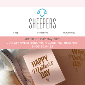 20% off everything for you + starting to think about Mother's Day?  💐