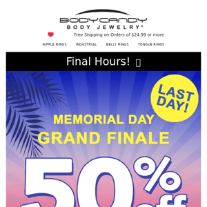Final Hours ❤️ 50% OFF 💙