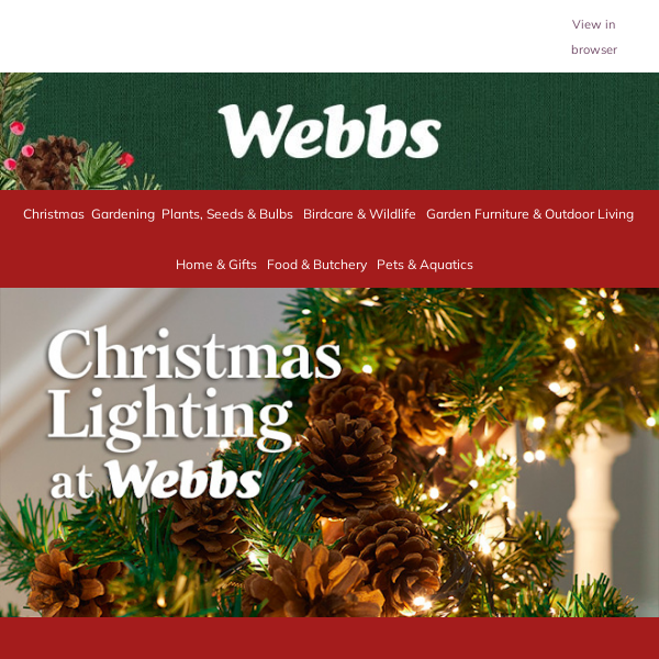 Outdoor lighting at Webbs