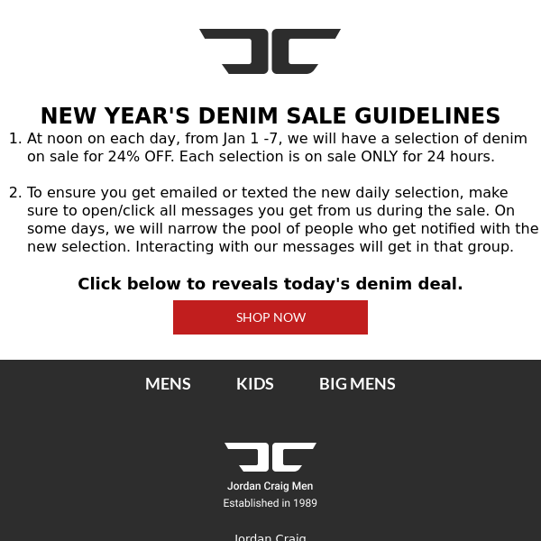 👖 NEW YEAR'S DENIM SALE 👖