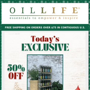🌟 Today's Exclusive: 50% Off Our Four Drawer Essential Oil Tower!