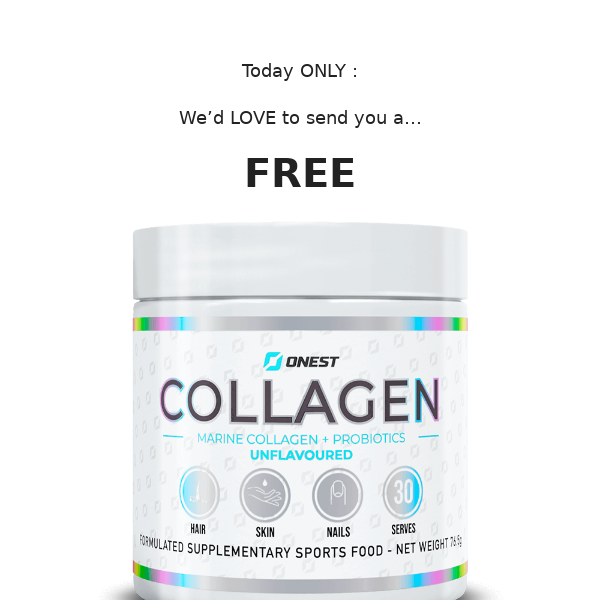 Hey… FREE Marine Collagen Expires 11:59PM