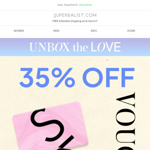 💌 35% OFF VOUCHER, from us to you 💌