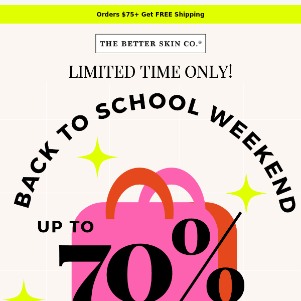 Back to School 🍎 Savings Weekend