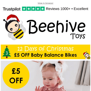 DAY 3 - £5 OFF Baby Balance Bikes