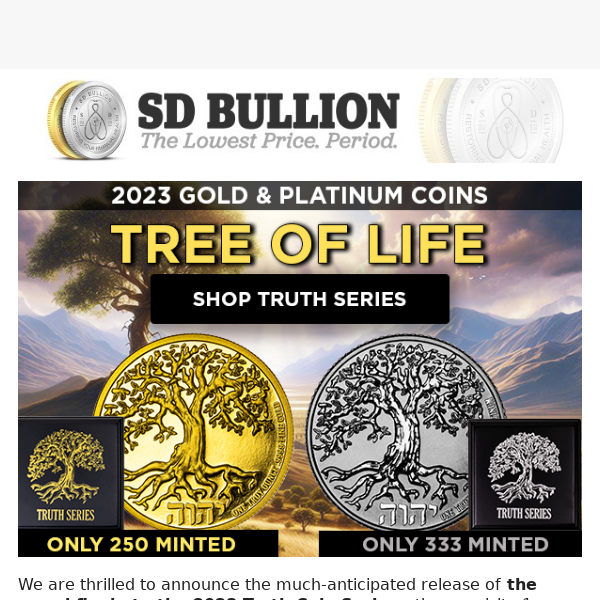 👉 The Finale of the 2023 Truth Coin Series - Gold & Platinum Tree Of Life Coins!