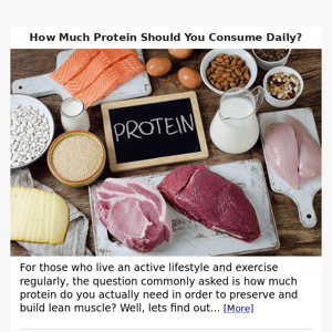 How Much Protein Should You Consume Daily?