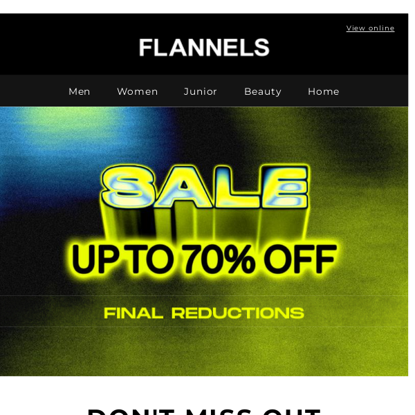 Flannels Latest Emails Sales Deals