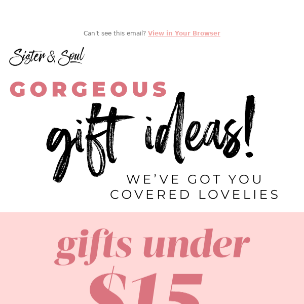 'Gifts Under' Guide For You!! 🎁 SHOP NOW