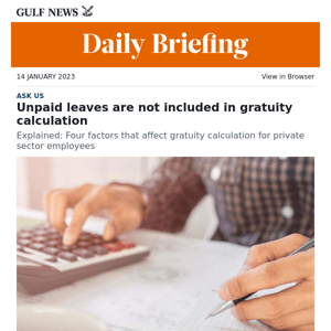 Unpaid leaves are not included in gratuity calculation