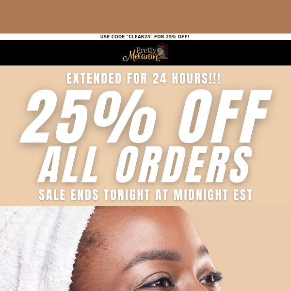 25% Off + Free Shipping - Extended for 24 Hours!