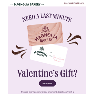 Gift your Valentine a Magnolia Bakery e-giftcard 💘