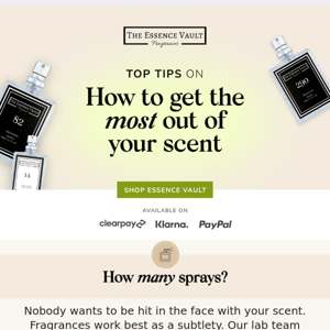 Do you know how to apply your scent?
