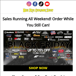 Sales Running All Weekend!