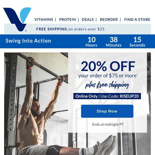 The Vitamin Shoppe, your 20% off is going…going…