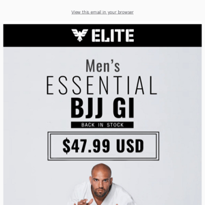 Back In Stock: Men's Essential Brazilian Jiu Jitsu BJJ Gi's