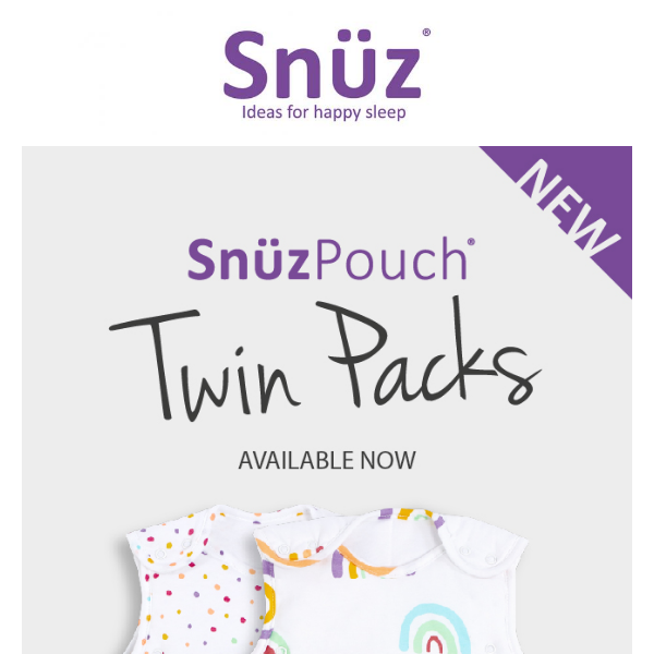 🌈 Discover our new range of SnuzPouch Twin Packs, there's something for everyone!