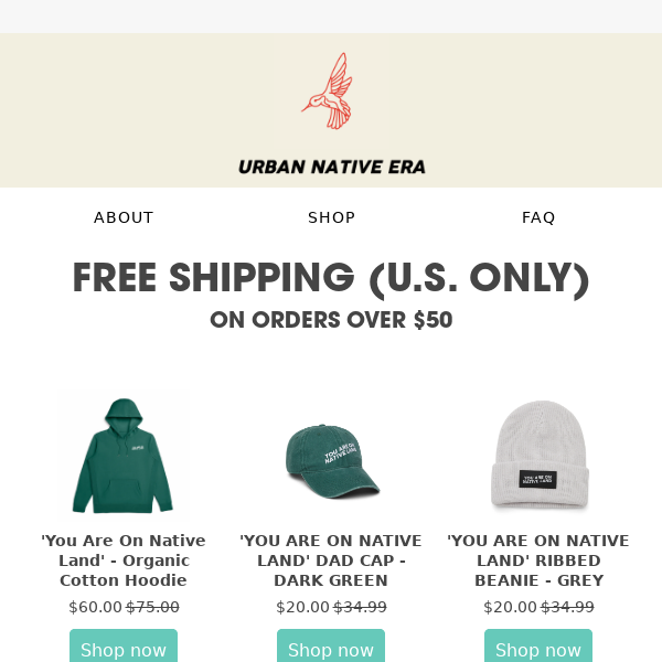 Now offering Free-Shipping (U.S. ONLY)