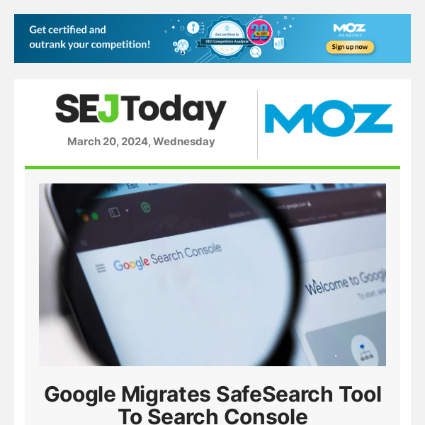 Google Migrates SafeSearch Tool To Search Console