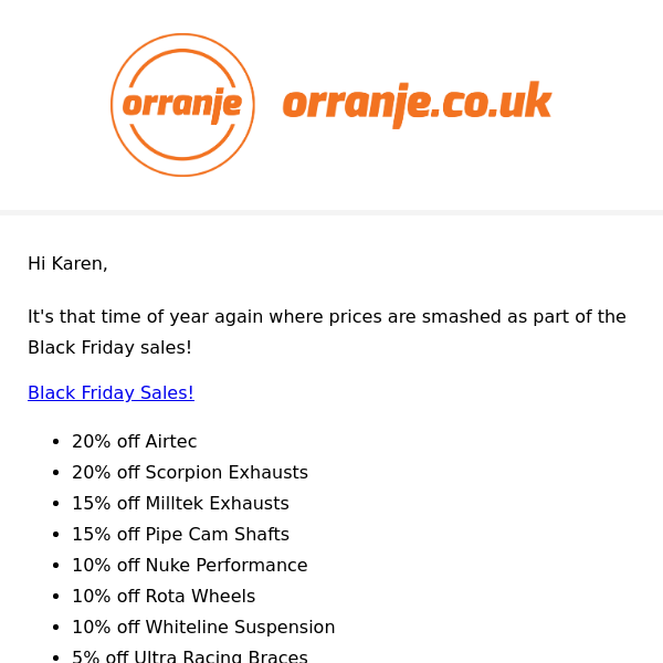 🧡 Orranje - Black Friday Sales 🖤