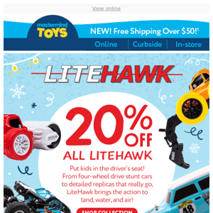 20% off LiteHawk Starts… NOW!