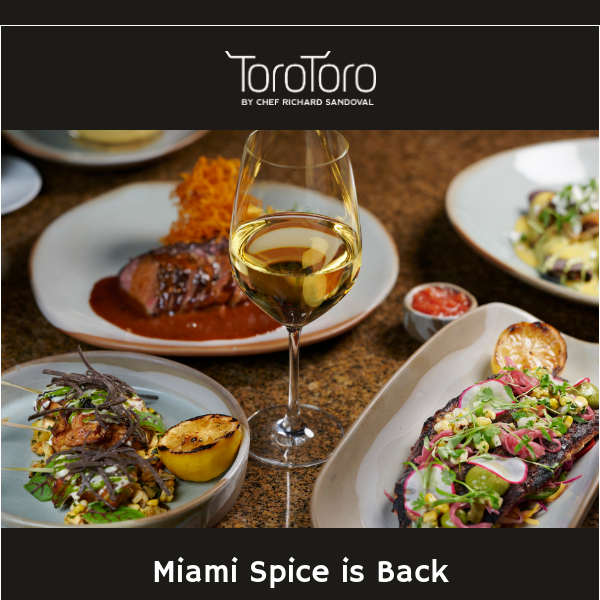 It's Back! Miami Spice Starting August 1
