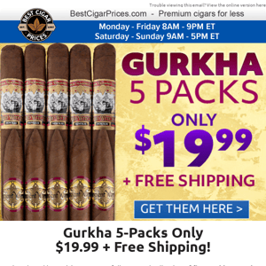 🌄 Gurkha 5-Packs Only $19.99 + Free Shipping 🌄
