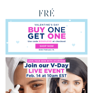 Join our V-Day LIVE Event 💕 Monday at 10am EST