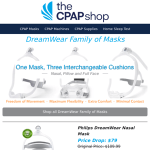 Flash Sale! Philips DreamWear Family of Masks Starting at $79 + Early Reserve on Popular ResMed Machines