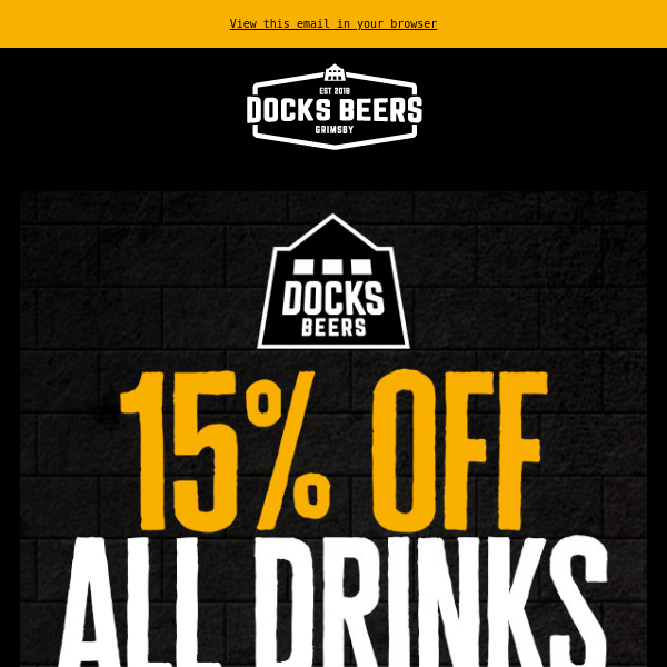 BLACK FRIDAY WEEK BEGINS! Get 15% off all drinks🍻