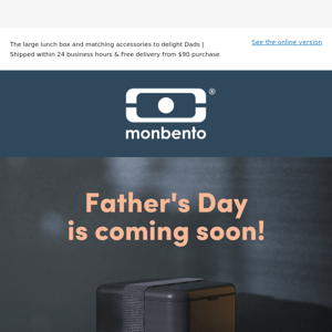 Father's Day: a monbento® lunch set