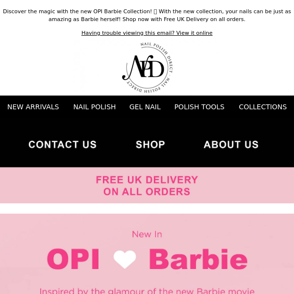 New in OPI x Barbie 💗🌸👙 Shop now with 25% OFF RRP.