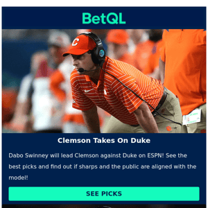 Your Edge for Clemson-Duke and MLB Analysis - Bet QL