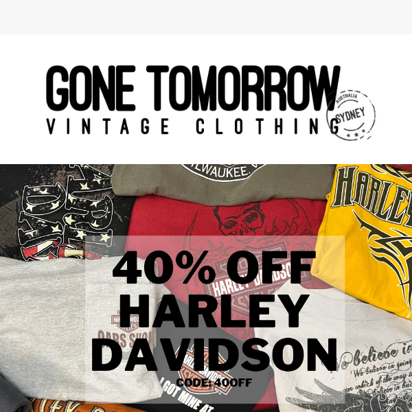 40% OFF HARLEY DAVIDSON
