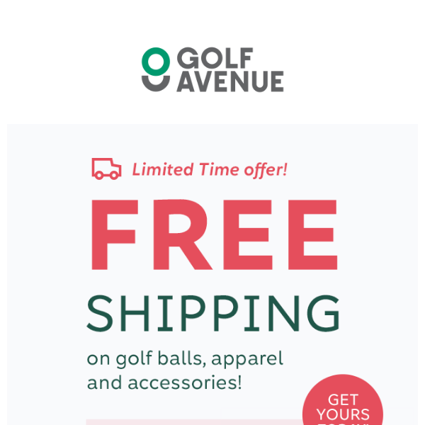 Free shipping on balls, apparel, and accessories is ending tonight! 