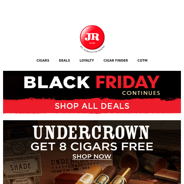 Get 8 Cigars FREE with Undercrown 😍