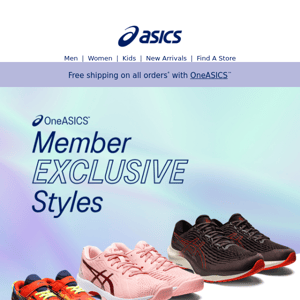 September exclusive OneASICS™ member styles await.