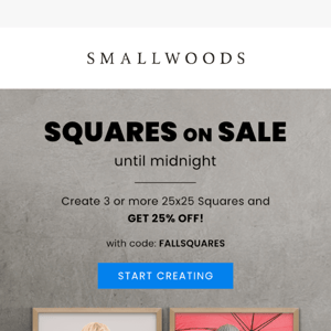 LARGE SQUARES ON SALE