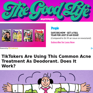 TikTokers are using a common acne treatment as deodorant. Does it work?