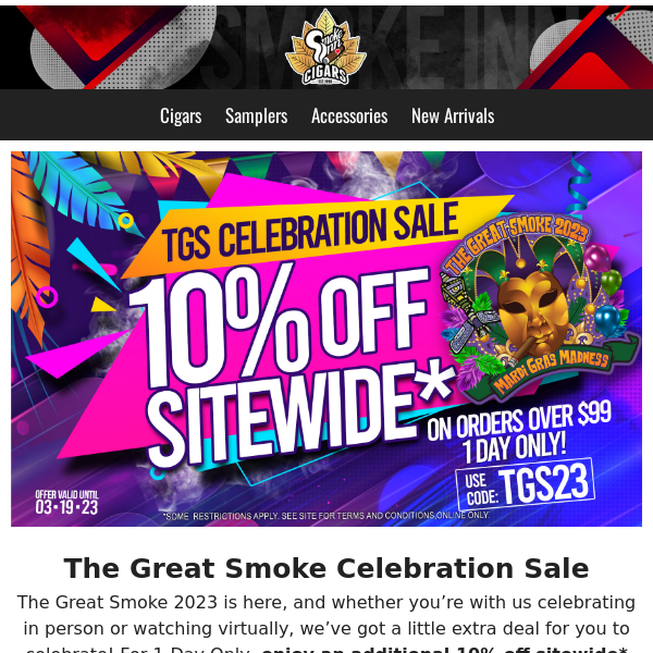 Celebrate Sitewide Savings Today Only