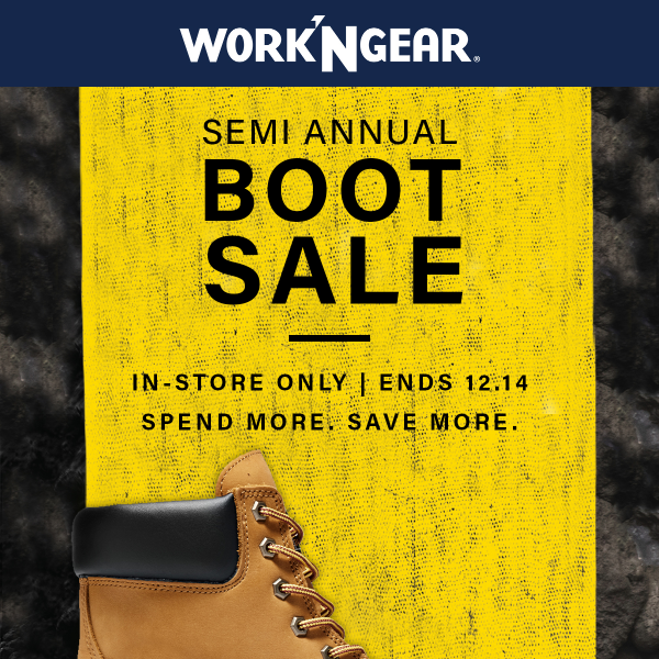 Ending Soon: Semi Annual Boot Sale In-Store