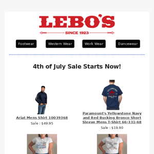 4th Of July Sale Starts NOW!