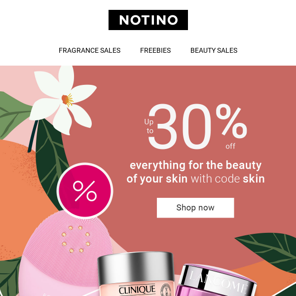 💆‍♀️ 30% off everything for happy skin - Notino