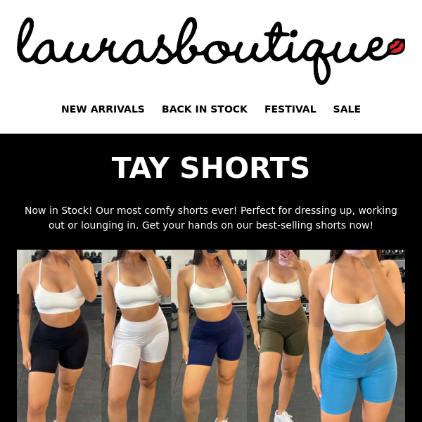 TAY SHORTS NOW IN STOCK!